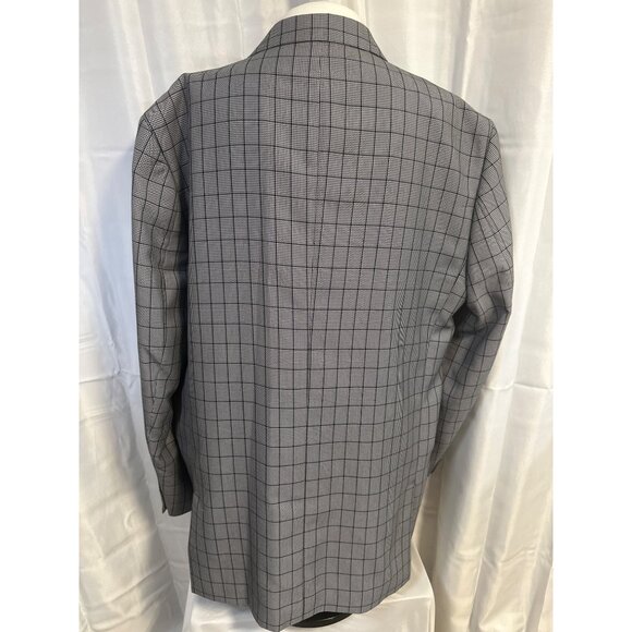 Stacy Adams Gold Mens 2-Button Checkered Blazer 48L Polyester & Rayon - Picture 9 of 10